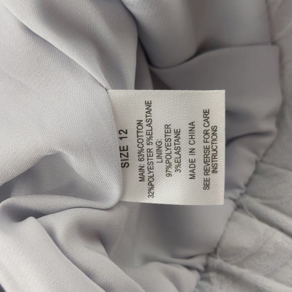 Liz Jordan Women's Skirt Size 12 Silver Embroidered Floral Pencil Lined Zip NEW - Picture 14 of 15